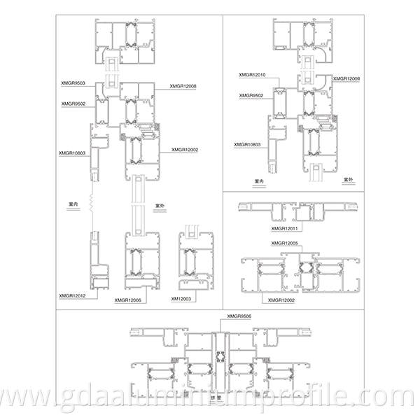 Aluminum XMGR95 Insulated Window Yarn One Assembly Structure